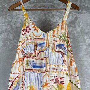 Mlle Gabrielle La Dolce Vita Italian Postcard Print Maxi Dress Multicolor Mens M